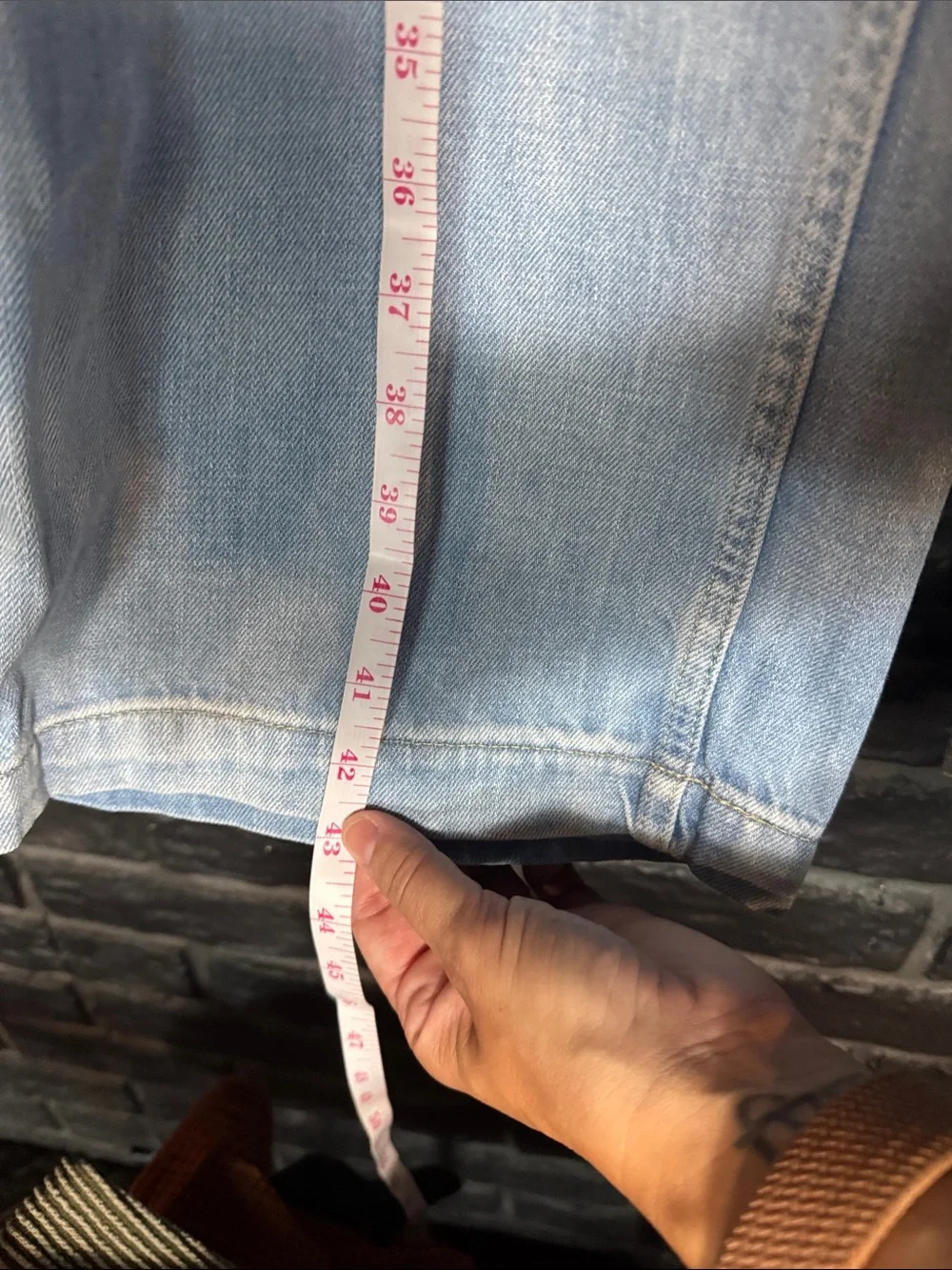 GAP Light Blue High Waisted Long Relaxed Drawstring Jeans